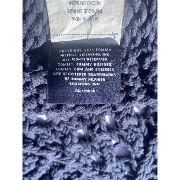 TOMMY HILFIGER 80x53 Cable Knit Soft Throw Blanket 100% Cotton - Picture 6 of 8